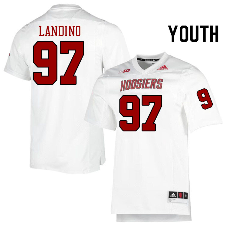 Youth #97 Mario Landino Indiana Hoosiers College Football Jerseys Stitched-Retro White